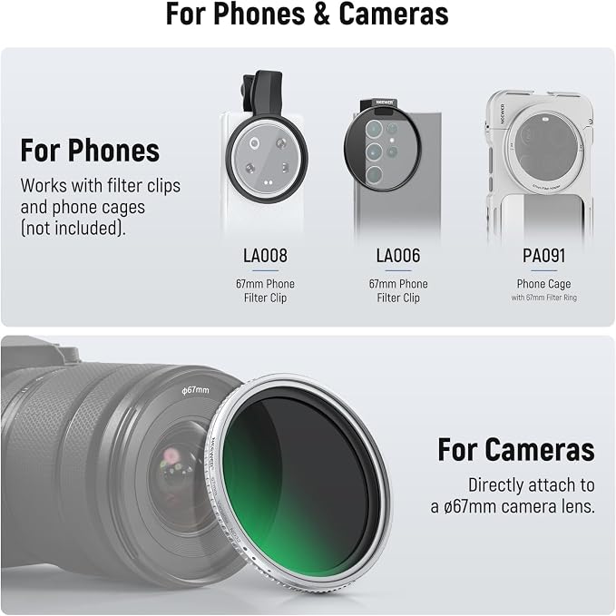 NEEWER 67mm Variable ND Filter, Slim HD ND2-32 Adjustable Neutral Density - Image 5