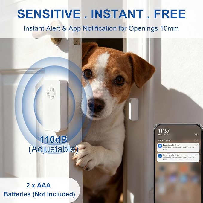 WiFi Door Window Alarm, Smart Contact Sensor - Image 4