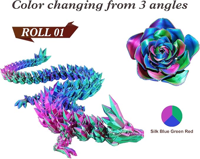 LOVOON Silk PLA 3D Printer Filament Bundle 2 KG, PLA Filament 1.75mm, Shiny - Image 3
