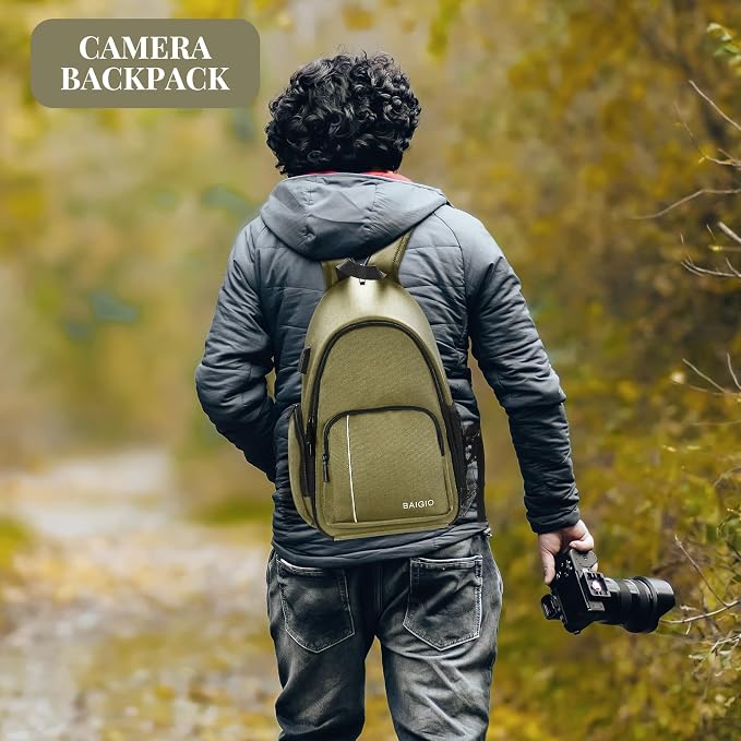 BAIGIO Camera Sling Bag Small Camera Backpack - Image 6