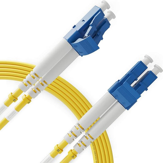 BEYONDTECH 2m LC to LC Fiber Patch Cable – UPC Single-Mode Duplex Fiber Optic by Beyondtech