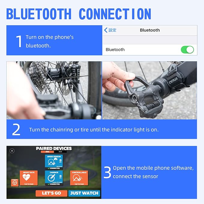 CYCPLUS Cycling Speed and Cadence Sensor Bluetooth & ANT+ Wireless Bike Cadence - Image 6