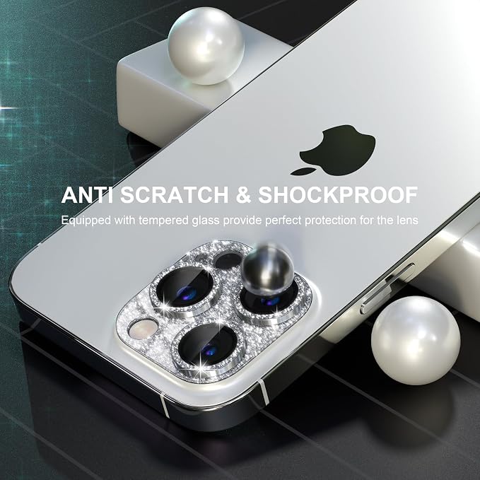 Choiche for iPhone 14 Pro/iPhone 14 Pro Max Camera Lens Protector, Bling Camera - Image 4