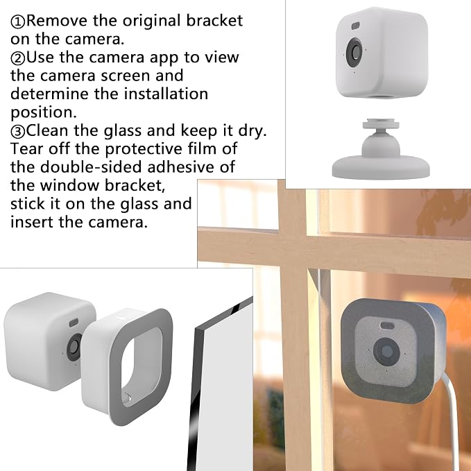 Teccle 2 Pack Window Mount for Blink Mini 2k / 2, Through Glass Use Blink - Image 3