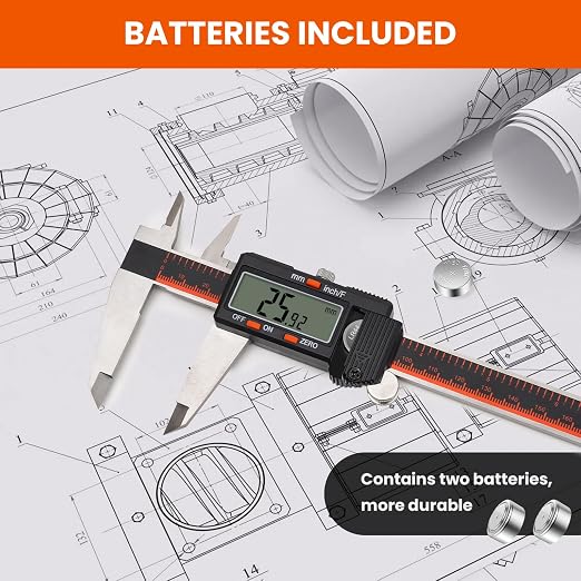 HARDELL Digital Caliper, 0-8 Inch Caliper Measuring Tool - Image 7