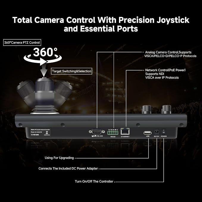 TONGVEO PTZ Camera Joystick Controller - Image 3