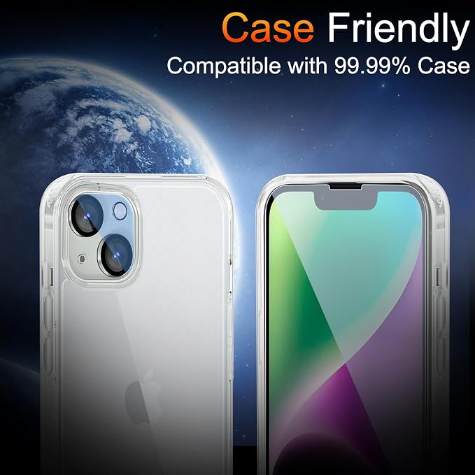 TZGZT 3 Pack Screen Protectors for iPhone 14, 9H Tempered Glass, Military Grade - Image 7