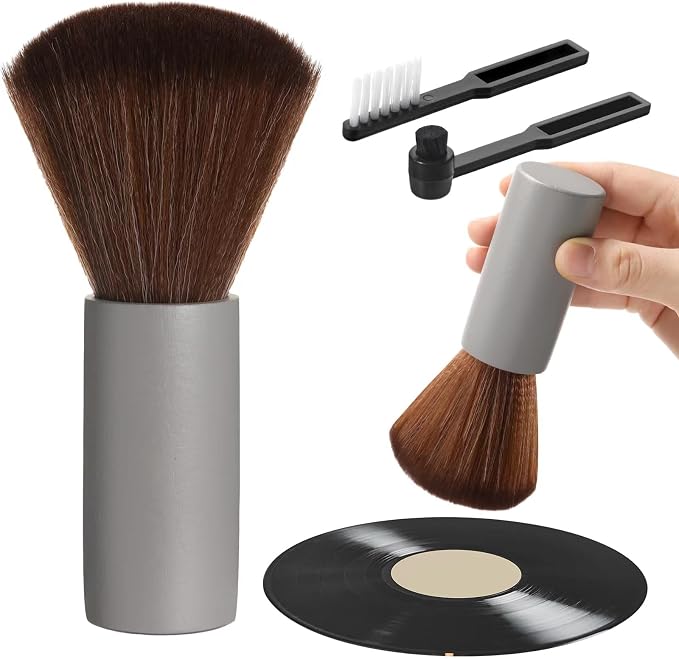 Ziliny 3 Pcs Vinyl Record Cleaning Brush Wooden Anti Static Dust Record Vinyl by Ziliny