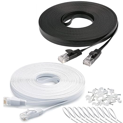 DAYEDZ Cat 6 Ethernet Cable 50ft 2 Pack LAN Cable Faster Than Cat5e/Cat5 by DAYEDZ