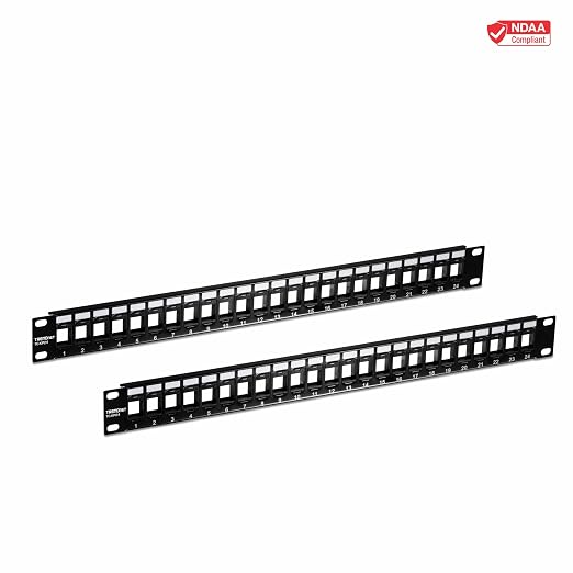 TRENDnet 24-Port Blank Keystone 1U Patch Panels, 1U 19" Metal Rackmount Housing - Image 7