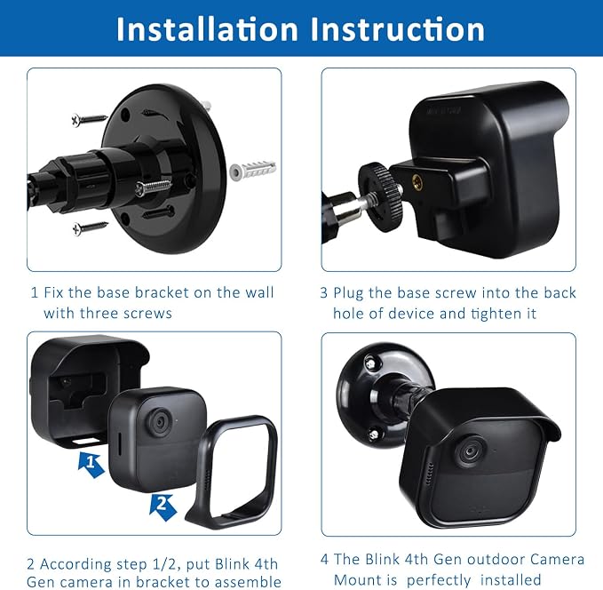 GoHonor All New Blink Outdoor 4/2K+ Camera Mounting Brackets, 5 Pack - Image 6