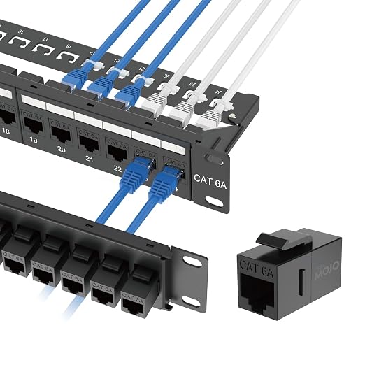 Tecmojo UL Listed 24-Port Cat6A UTP Patch Panel by Tecmojo