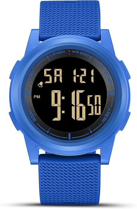HANPOSH Mens Digital Watch Ultra Thin Minimalist Sports Waterproof Outdoor LED by BIDENWATCHESUS