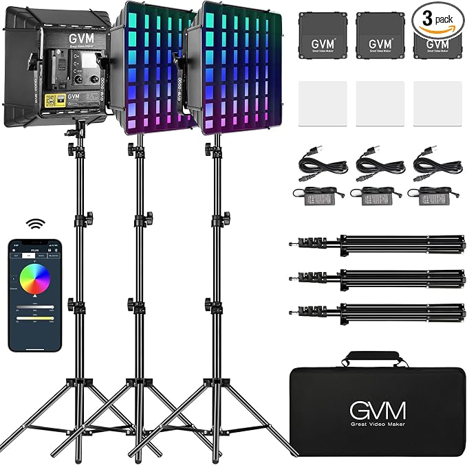 GVM 800D RGB Photography Lighting Kits by GVMGreatVideoMaker