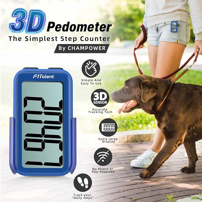 Pedometer for Walking Steps, 3D Accurate Simple Pedometer, Step Counter for Men - Image 2