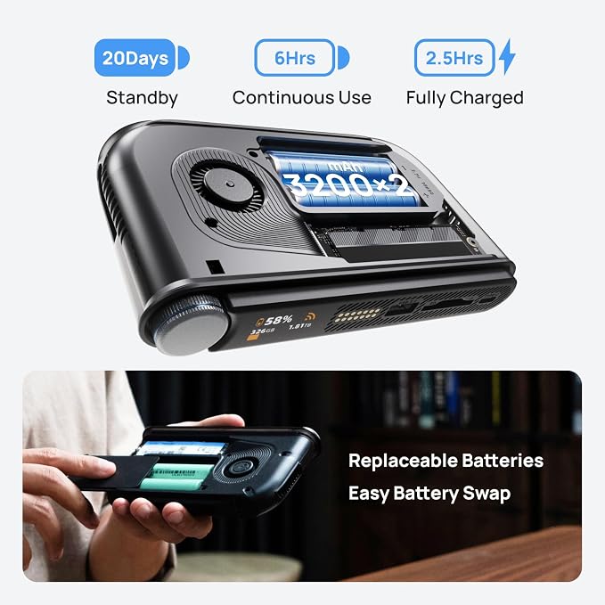 PocketCloud Portable NAS, M.2 NVMe & SD Card Slots, One-Click Backup, Wi-Fi 6 - Image 5