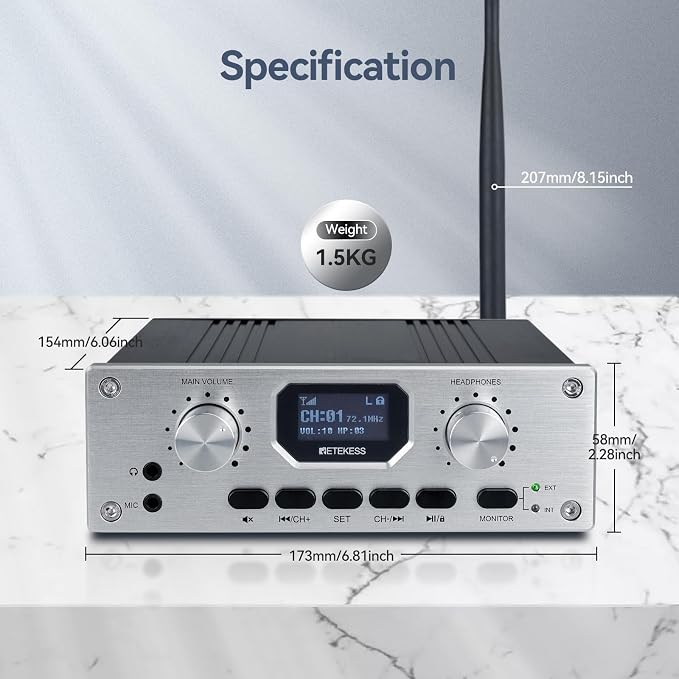 Retekess TT119 Assistive Listening Devices, Church Translation System, - Image 8