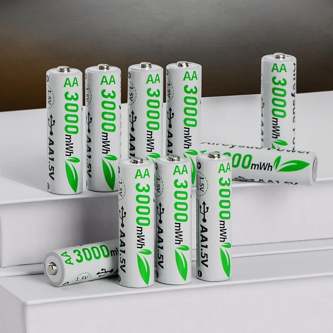 10-Pack Rechargeable AA Batteries Lithium - Image 8