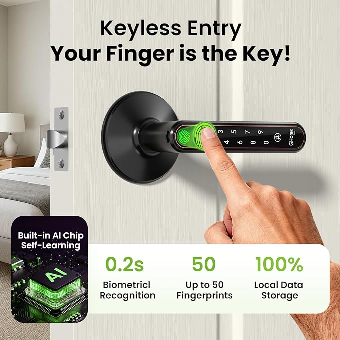Ghome Smart Fingerprint Door Konb - Image 4