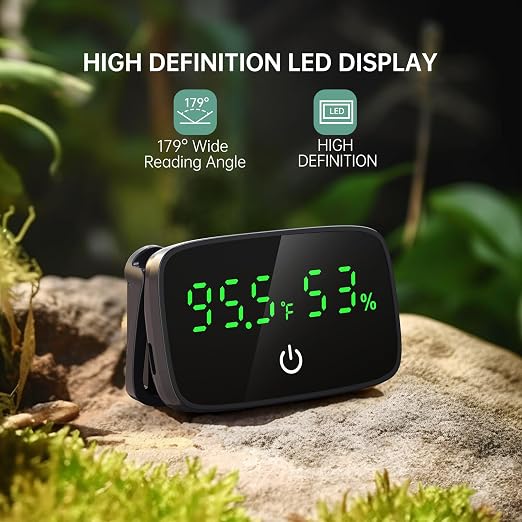 PAIZOO Reptile Thermometer Hygrometer, LED Digital Terrarium Thermometer and - Image 5