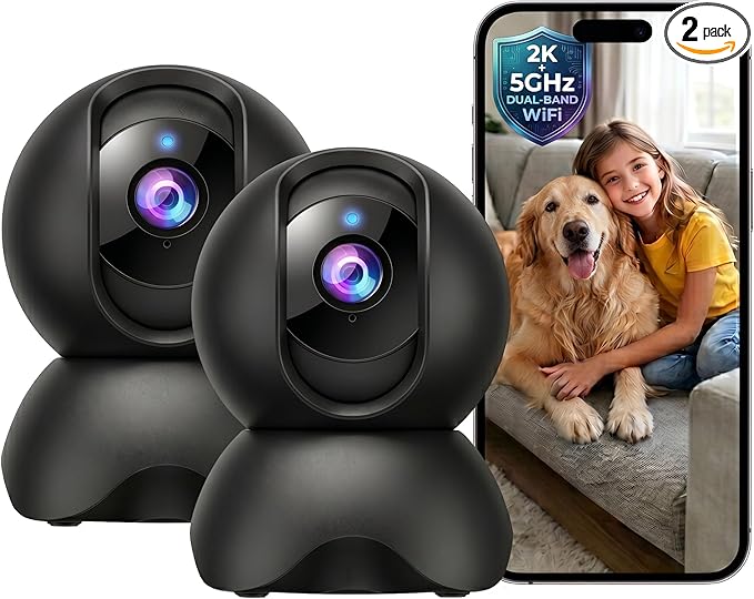 2K 5G Indoor Security Camera for Home, No Subscription AI Baby Monitor by YYSY