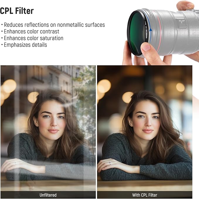 NEEWER 58mm UV/CPL/ND Lens Filter Kit - Image 5