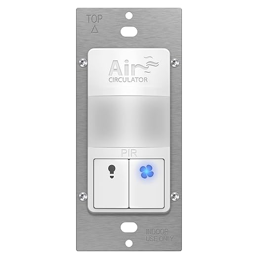 TOPGREENER Dual Load Air Circulator Switch, Infrared PIR Motion Sensor Timer by TOPGREENER