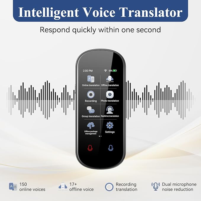 Language Translator Device, VORMOR Two-Way AI Voice Translator - Image 4