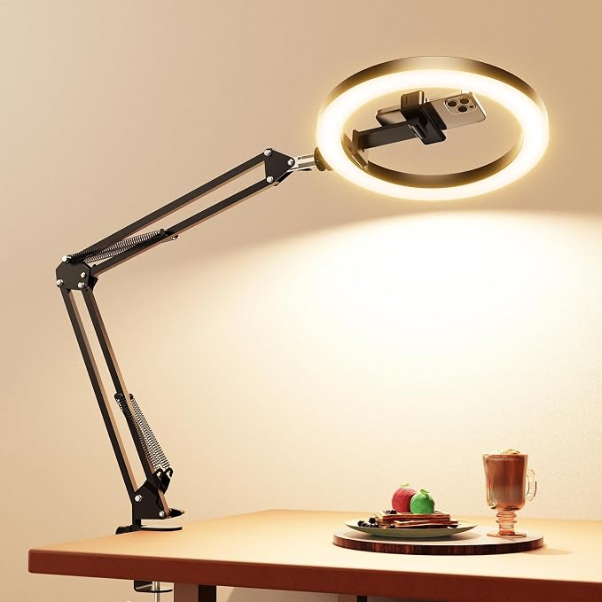 Upgrade Ring Light Overhead Camera Phone Mount by Evershop