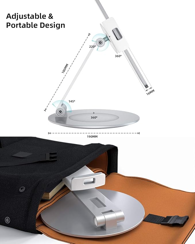 Stouchi Tablet Stand, 360°Tablet Swivel Base Holder, Adjustable Desk Mount Desk - Image 6