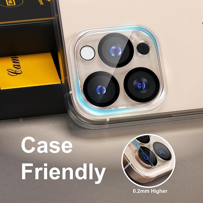 for 6 Pack iPhone 16 Pro/iPhone 16 Pro Max Camera Lens Protector 9H Tempered - Image 6