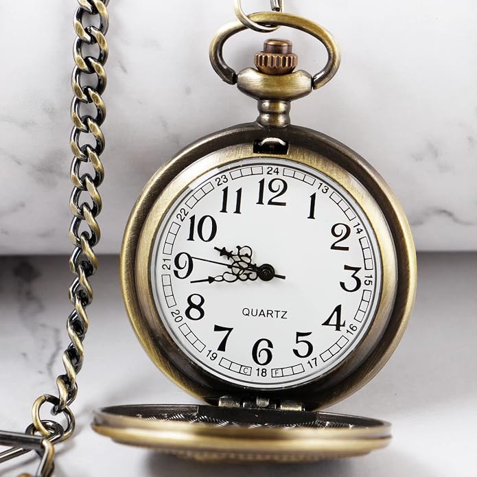Men's Pocket Watch, Arabic Digital Dial Pocket Watches - Image 3