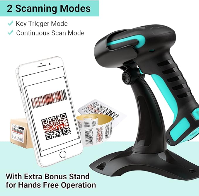Tera 1D 2D QR Barcode Scanner Wireless - Image 4