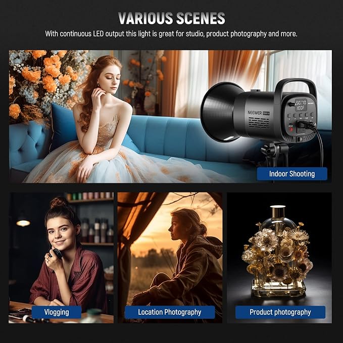 NEEWER CB60B 70W LED Video Light 2.4G/APP Control, Bi Color 2700-6500K 34000Lx - Image 8