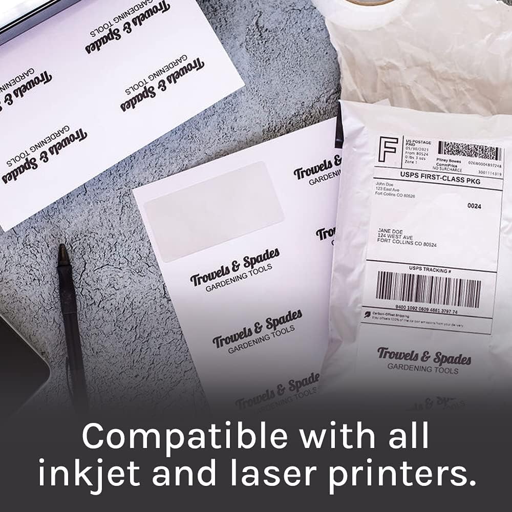 Premium Label Supply White Sticker Address Labels – 2" x 4" – Laser/Inkjet Compatible – (10 per Sheet), 2000 Sheets – 20,000 Total Adhesive Labels