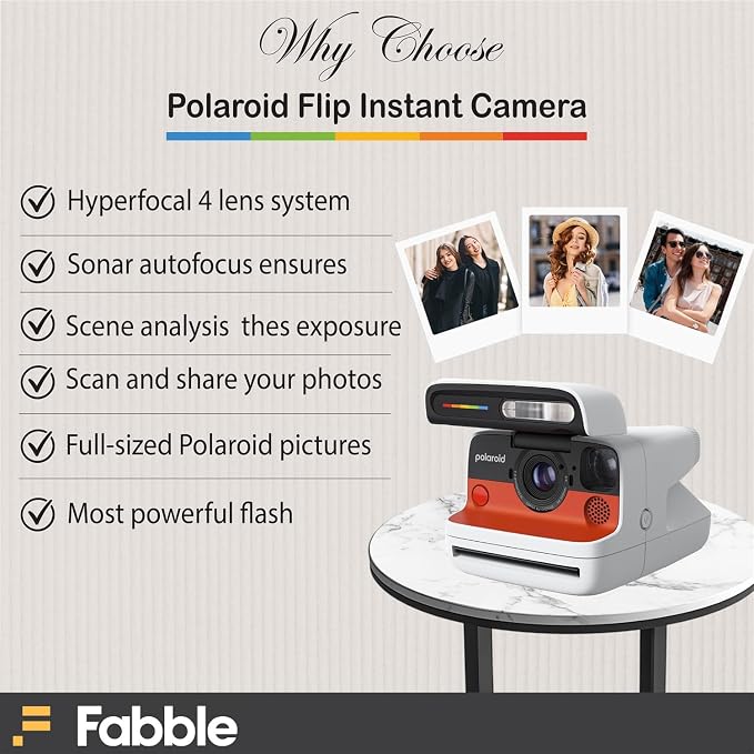 Polaroid Flip Instant Camera White Bundle - Image 4