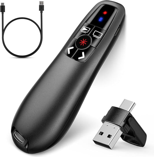 2-in-1 USB Type C Presentation Clicker, Clicker by NinjaABXY