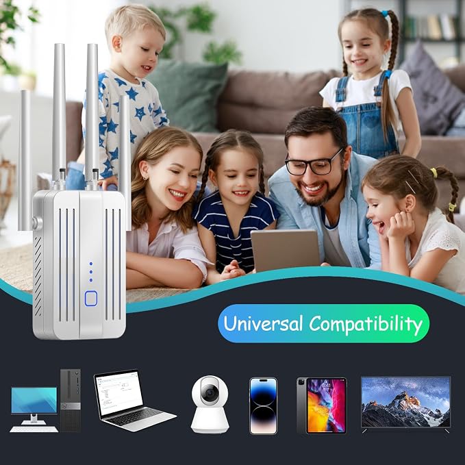 WiFi Extender Signal Booster for Home: WiFi Repeater Long Range Up to 9995 Sq. - Image 7