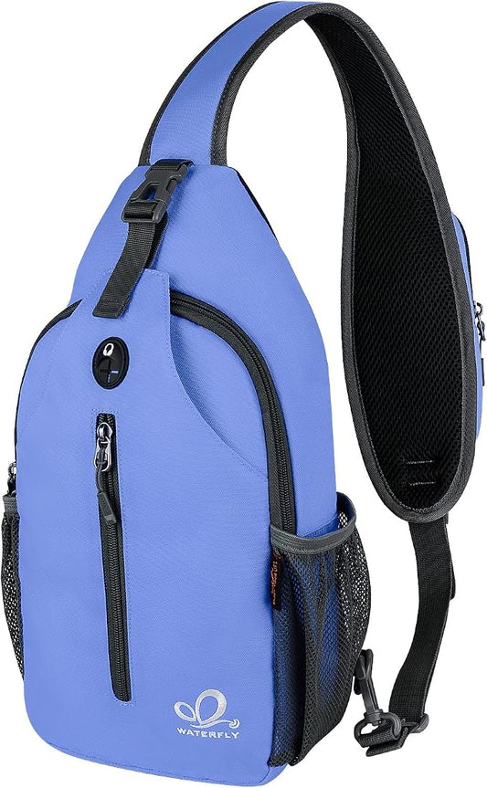 WATERFLY Crossbody Sling Backpack Sling Bag Travel Hiking Chest Bag Daypack by Waterfly