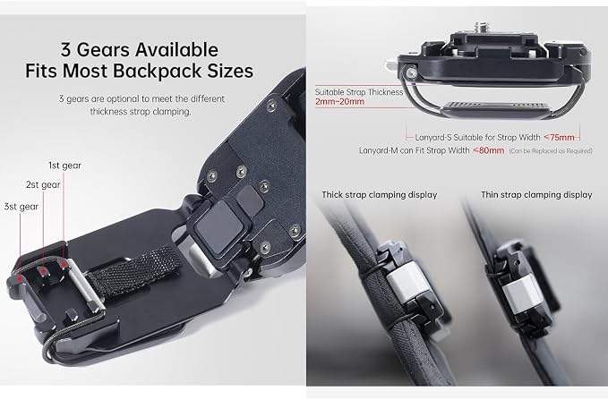FALCAM F38 Quick Release Backpack Clip V2, Camera Strap Mount - Image 4
