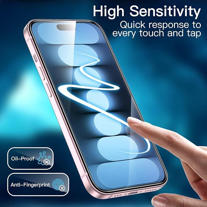 JETech Screen Protector for iPhone 15 6.1-Inch - Image 7