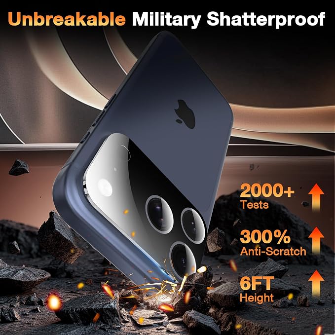 YWXTW [0 Bubbles for iPhone 17 Pro Max Camera Protector, Full Coverage Tempered - Image 3