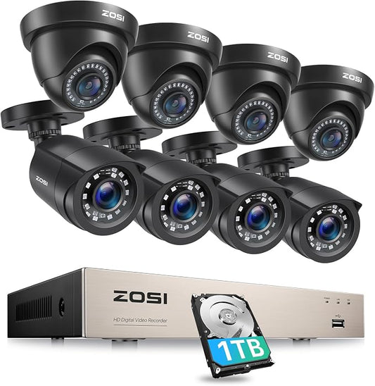 ZOSI 8CH 5MP Lite Security Camera System Outdoor by ZOSI