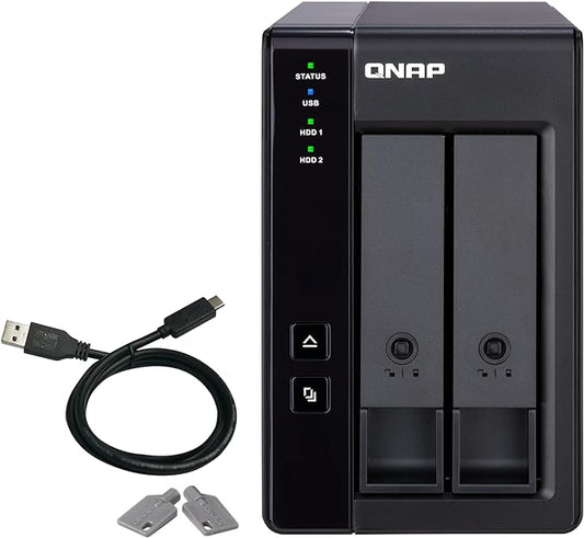 QNAP TR-002-A-US 2 Bay USB Type-C Direct Attached Storage by QNAP