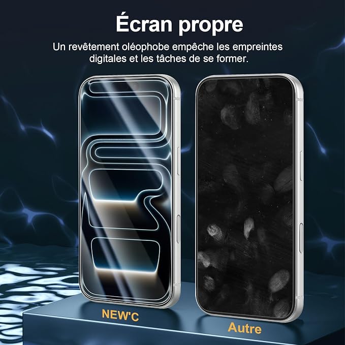 NEW'C 3x Screen Protector for iPhone 17 Pro+ 3x Camera Lens Protector, Sensor - Image 5