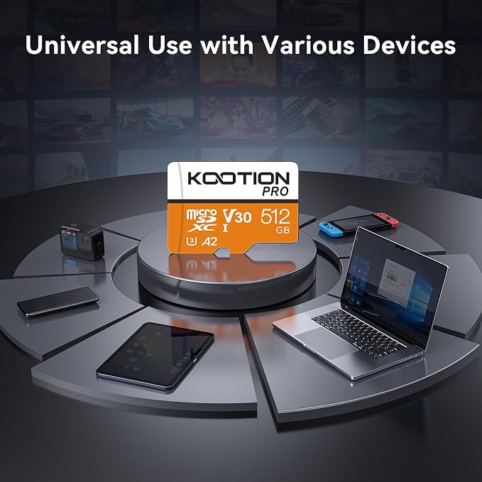 KOOTION 512GB Micro SD Card Up to 170MB/s, microSDXC UHS-I Memory Card - Image 6