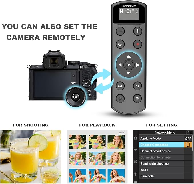 for Nikon Cameras Rechargeable Wireless Remote Control, Shutter Release - Image 6