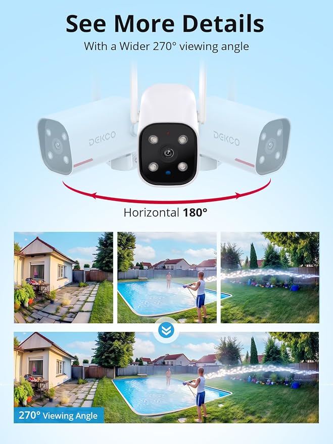 DEKCO 4 Pack Wired Home Camera Outdoor - Image 2