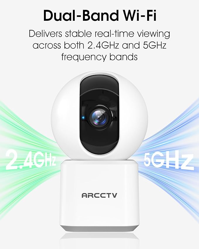 ARCCTV Indoor Security Camera, 5G&2.4GHz Pet Camera - Image 2