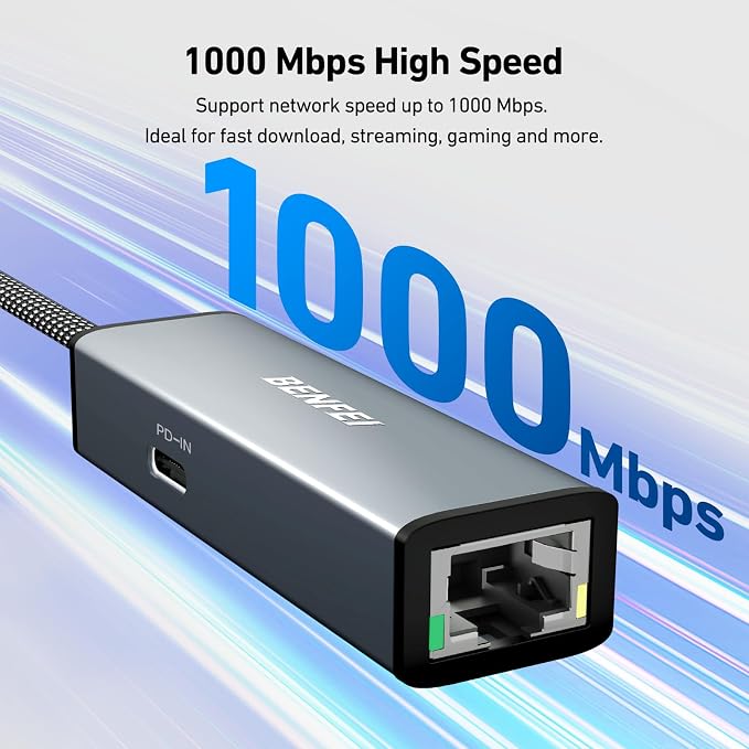 BENFEI USB-C to Ethernet Gigabit Adapter - Image 4